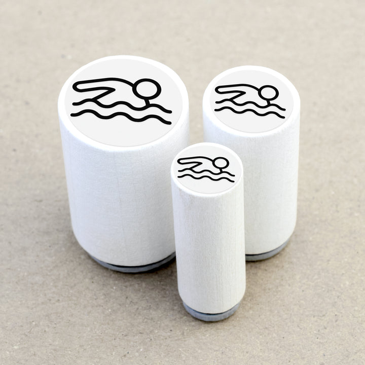 Mini Rubber Stamp Swimming