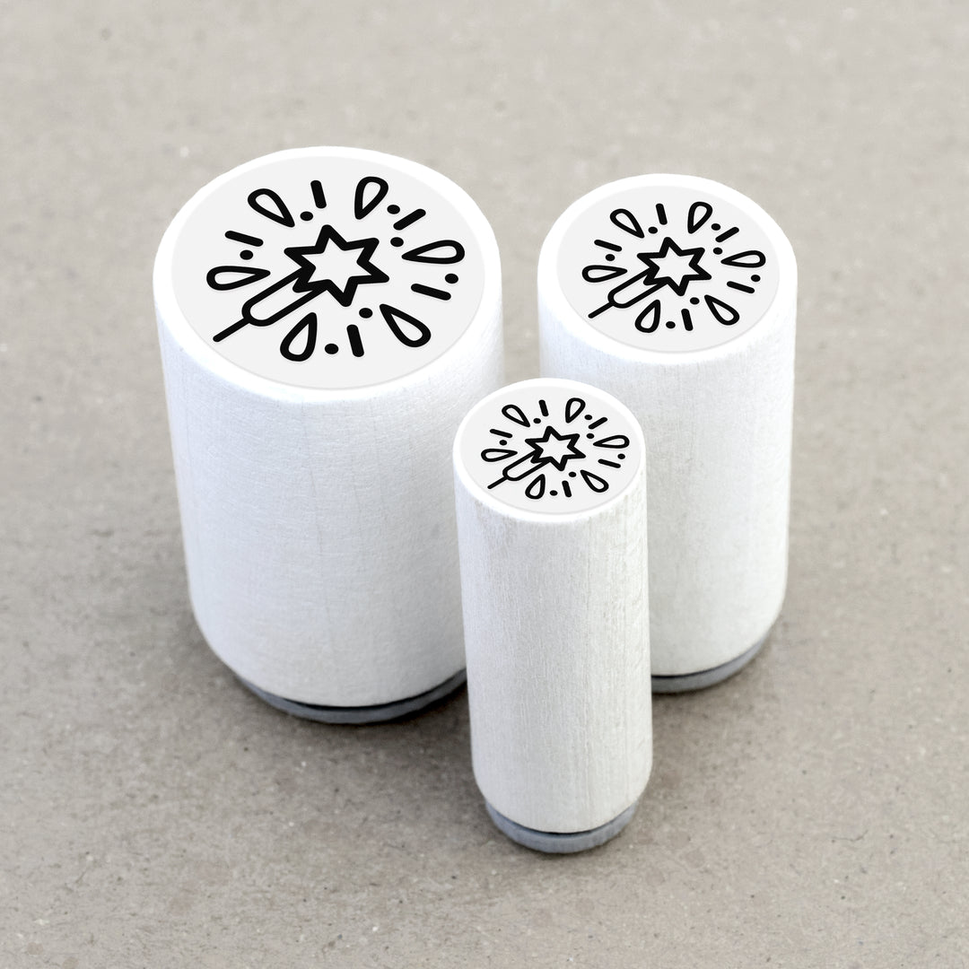 Mini Rubber Stamp New Year's Eve Rocket