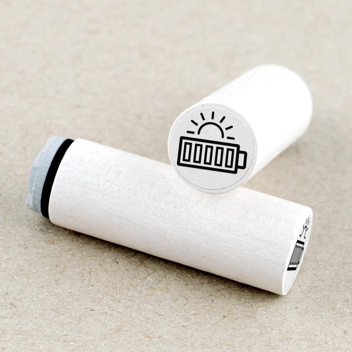 Mini Rubber Stamp Solarbatterie Akku