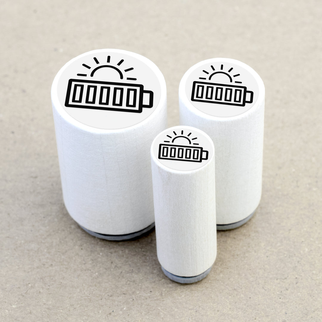 Mini Rubber Stamp Solarbatterie Akku