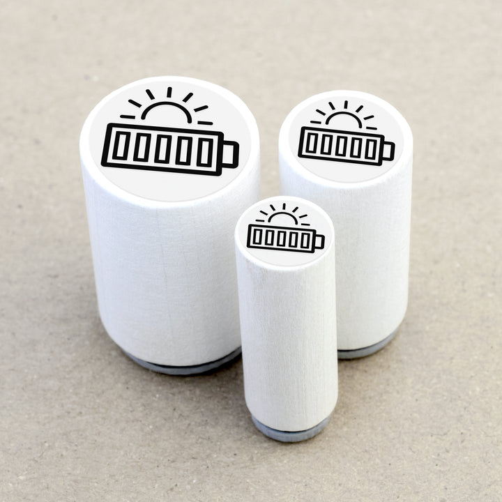 Mini Rubber Stamp Solarbatterie Akku
