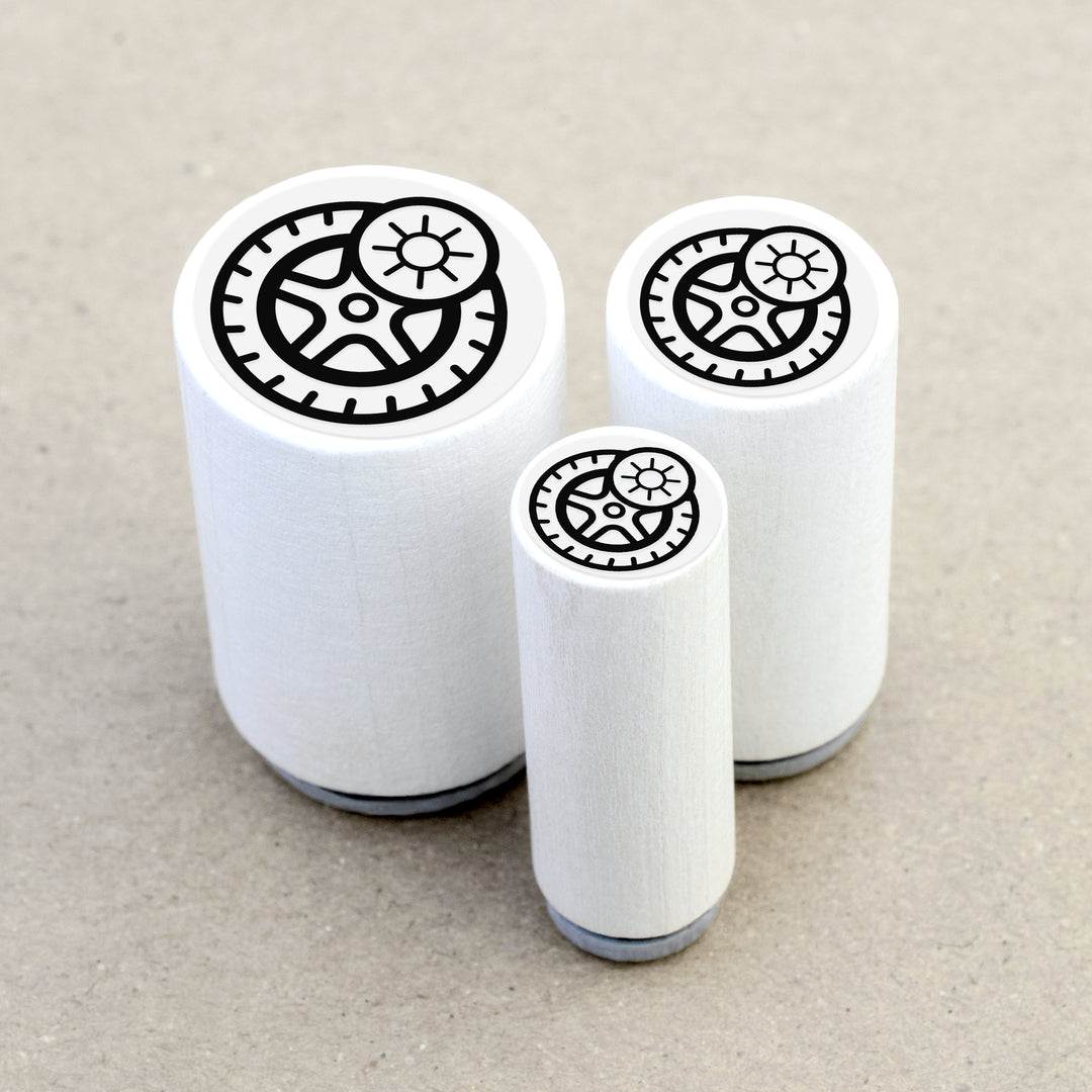 Mini Rubber Stamp Summer Tires