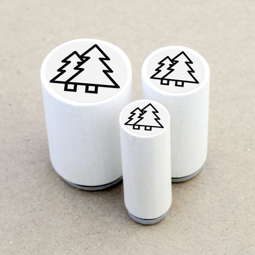 pine tree rubber stamp Mini Rubber Stamp Pine Trees – Merry and Bright®
