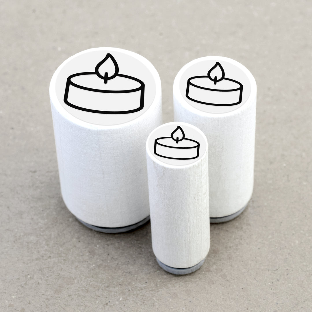 Mini Rubber Stamp Tea Light