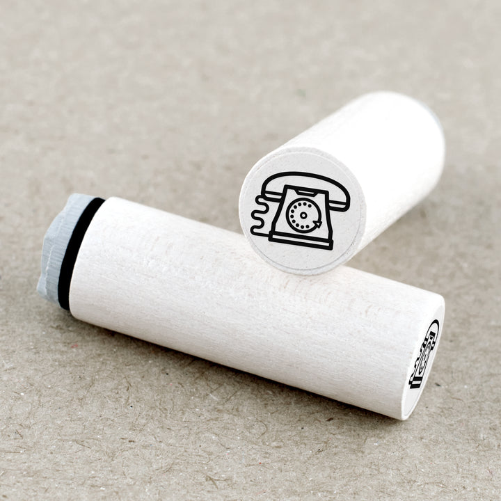 Mini Rubber Stamp Telephone