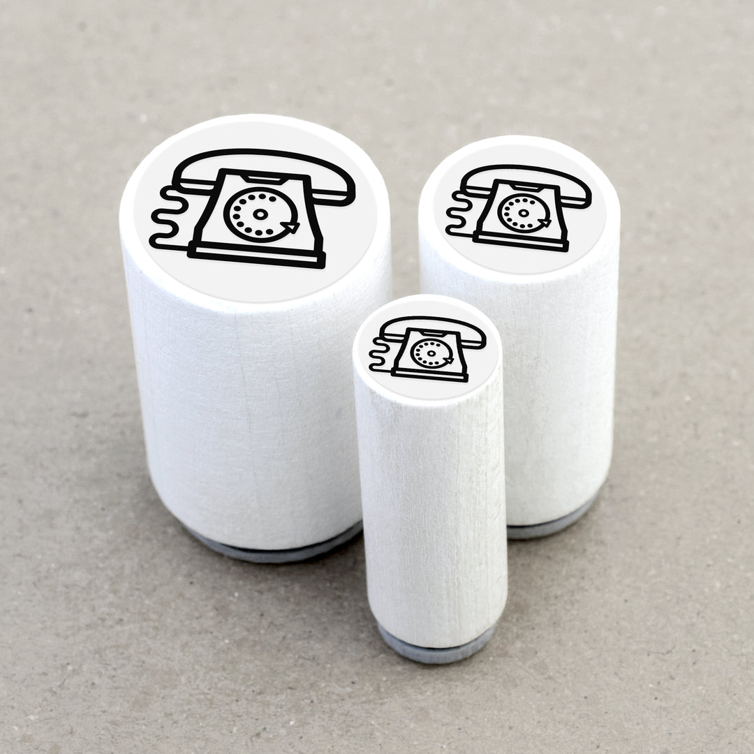 Mini Rubber Stamp Telephone