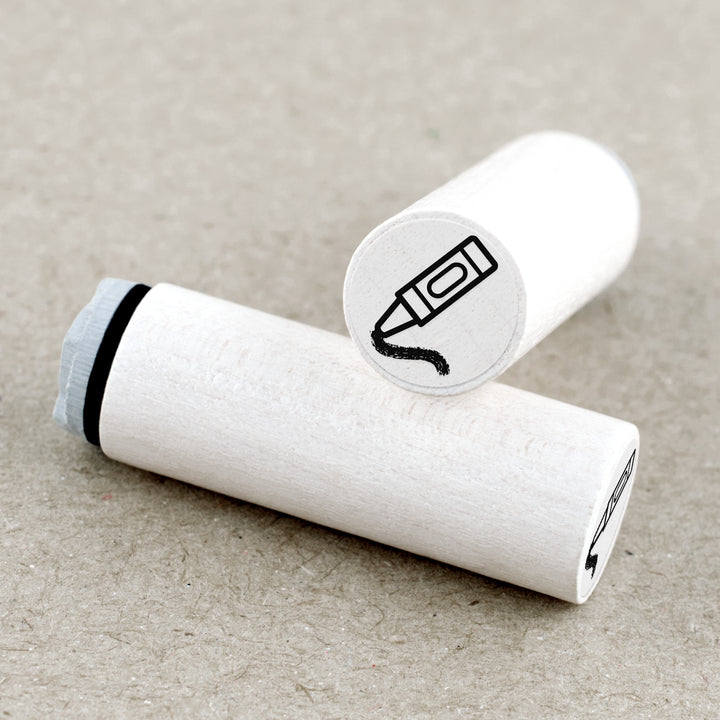 Mini Rubber Stamp Crayon