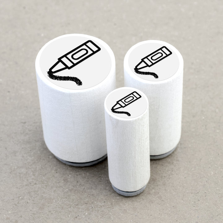Mini Rubber Stamp Crayon