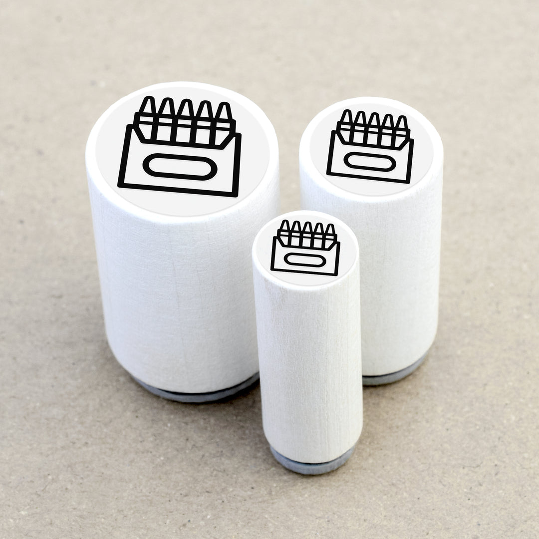 Mini Rubber Stamp Crayons