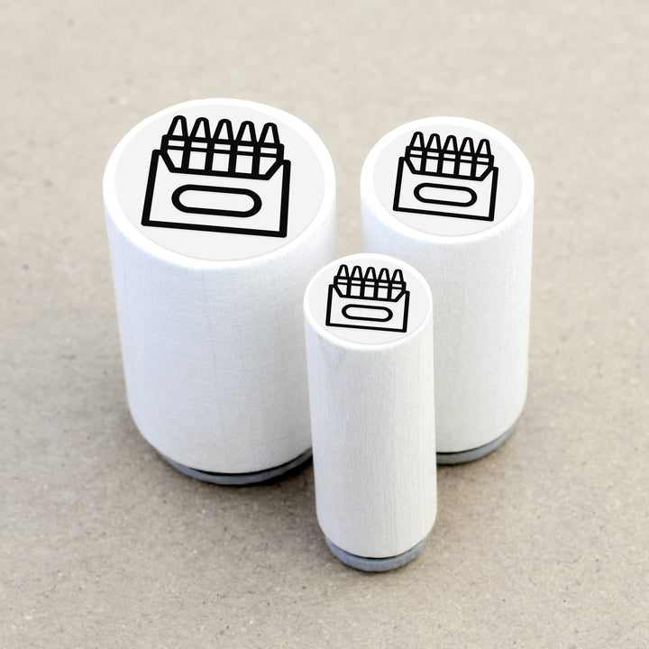 Mini Rubber Stamp Crayons