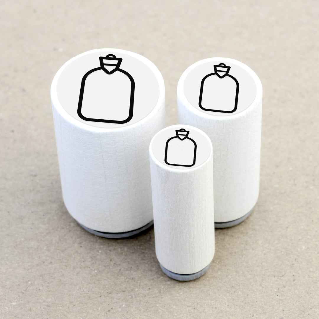 Mini Rubber Stamp Hot Water Bottle