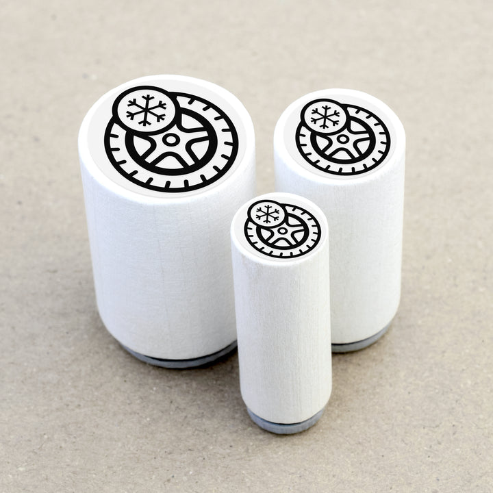 Mini Rubber Stamp Winter Tires