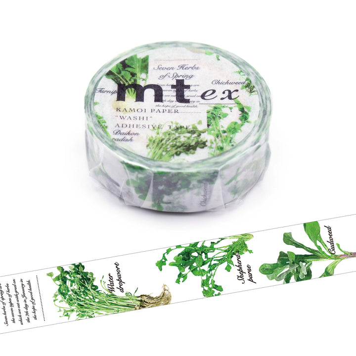 mt Masking Tape Seven Herbs Of Spring 15 mm x 10 Meter