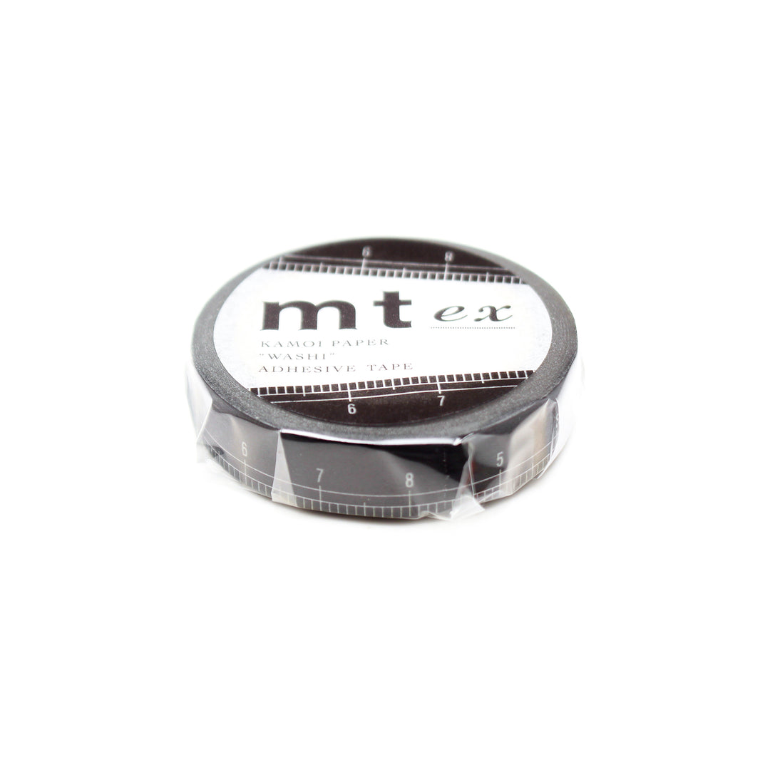 mt Masking Tape Ex Black Ruler 10 mm x 7 Meter