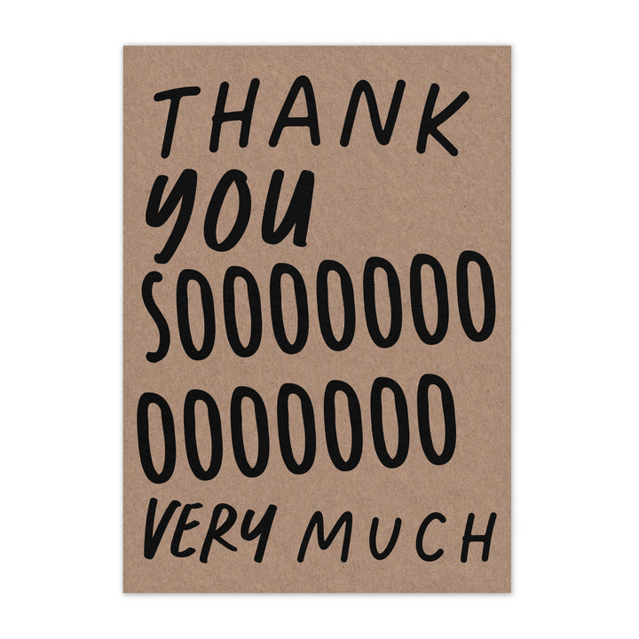 Postcard DIN A6 Thank You So Very Much