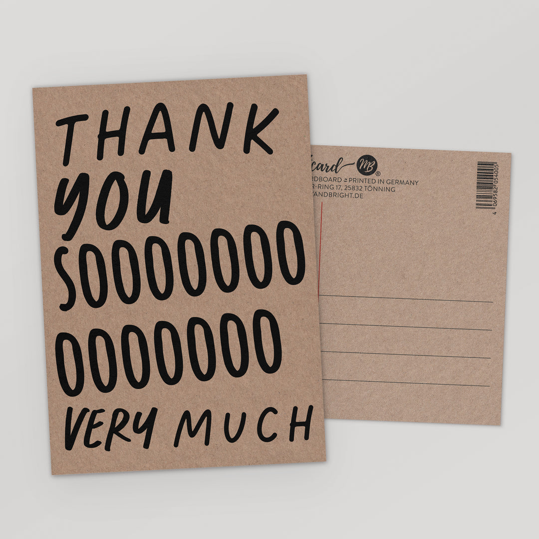 Postcard DIN A6 Thank You So Very Much