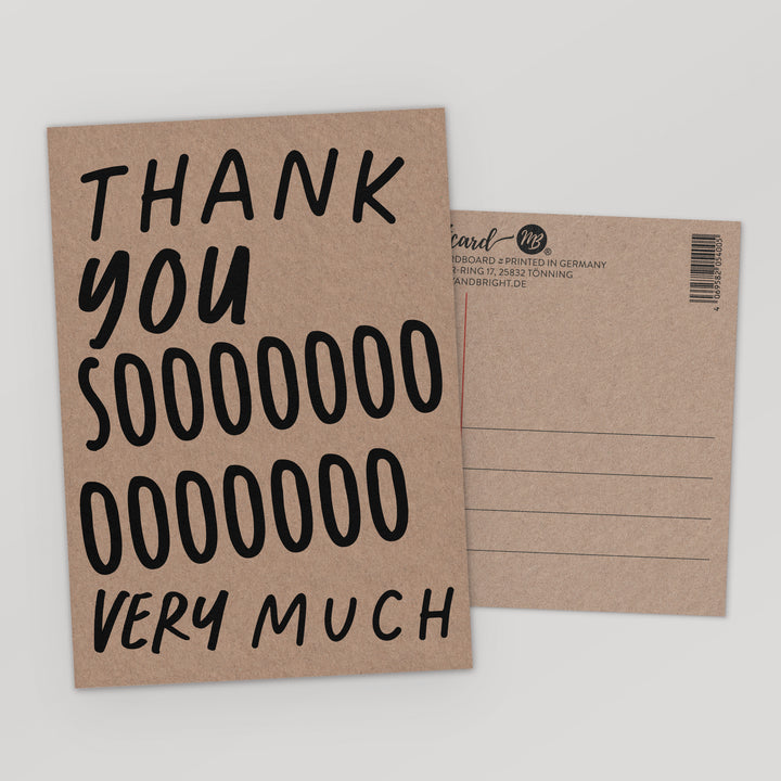 Postcard DIN A6 Thank You So Very Much