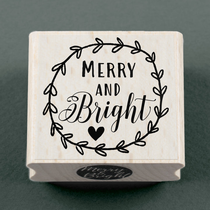Stempel Merry and Bright 40 x 40 mm