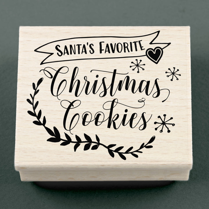 Stempel Santa's Favorite Christmas Cookies 60 x 50 mm