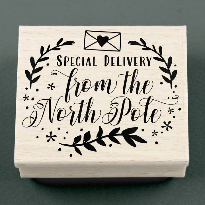 Stempel Special Delivery From The North Pole 65 x 55 mm
