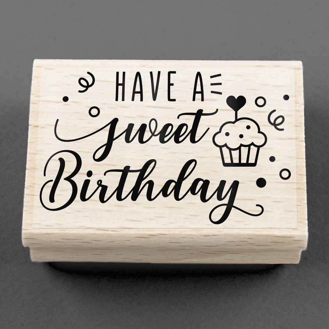 Stempel Have A Sweet Birthday 70 x 45 mm