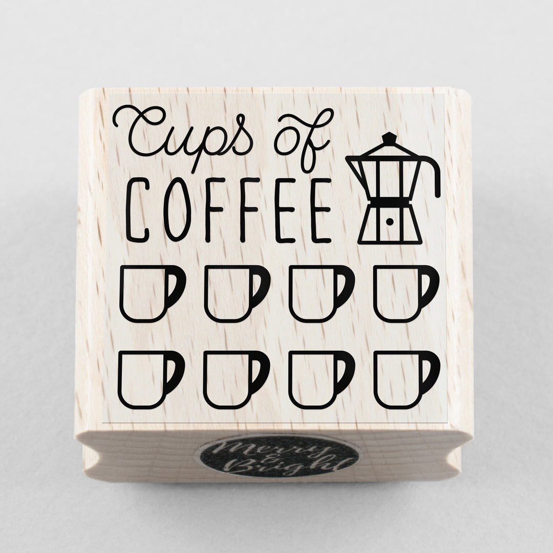 Stempel Cups Of Coffee 35 x 35 mm