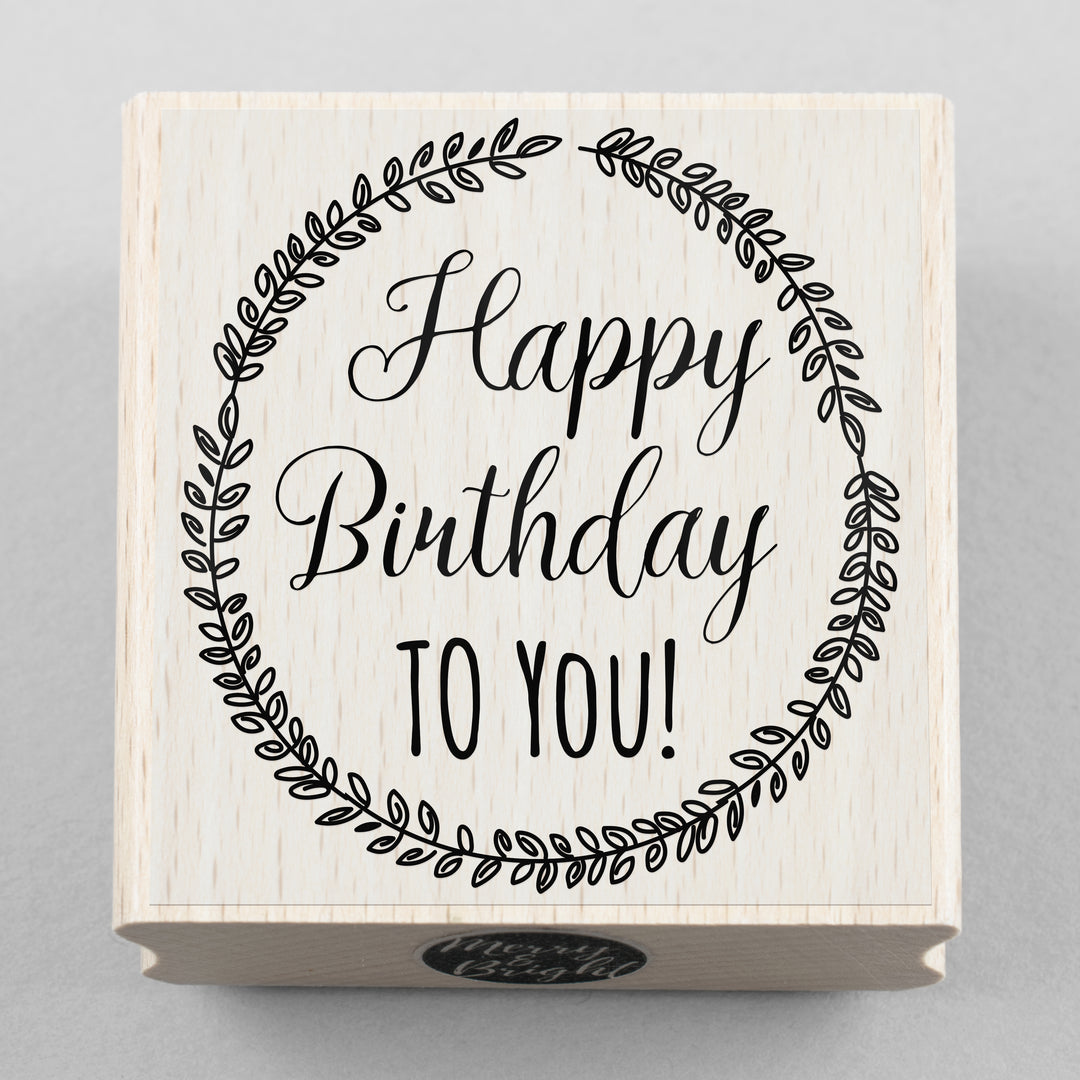 Stempel Happy Birthday To You 55 x 60 mm