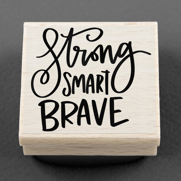 Stempel Strong Smart Brave 45 x 40 mm