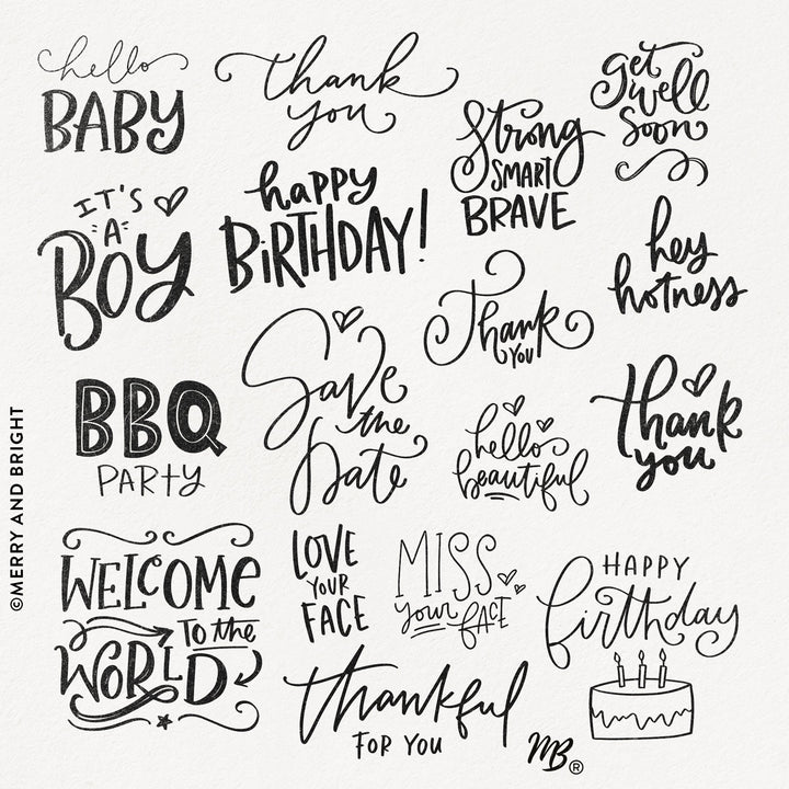 Stempel Welcome to the World 60 x 60 mm