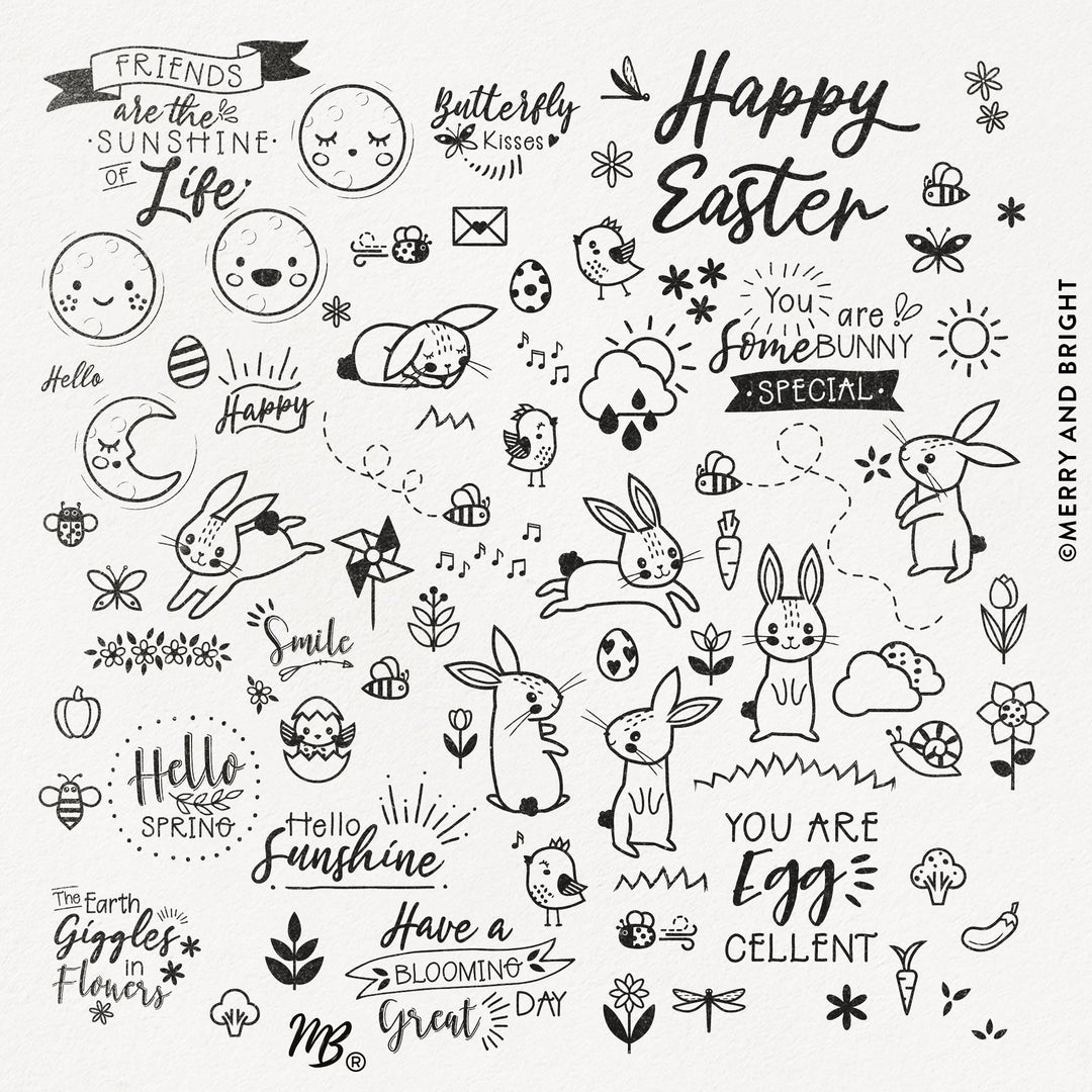 Stempel Happy Easter 60 x 45 mm
